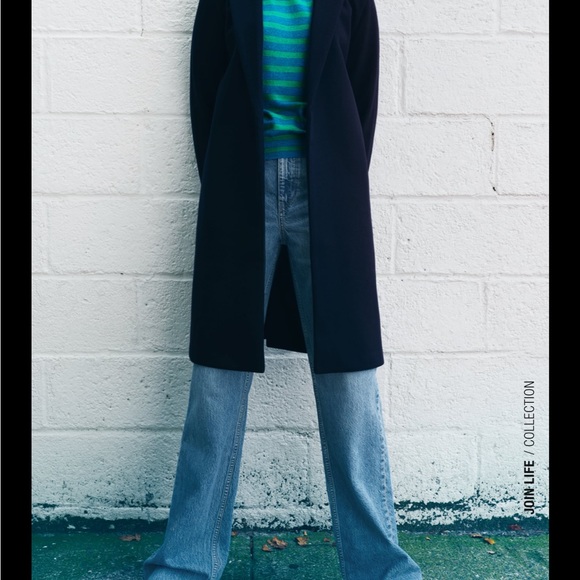 Zara Jackets & Coats Zara Black Long Peacoat Poshmark